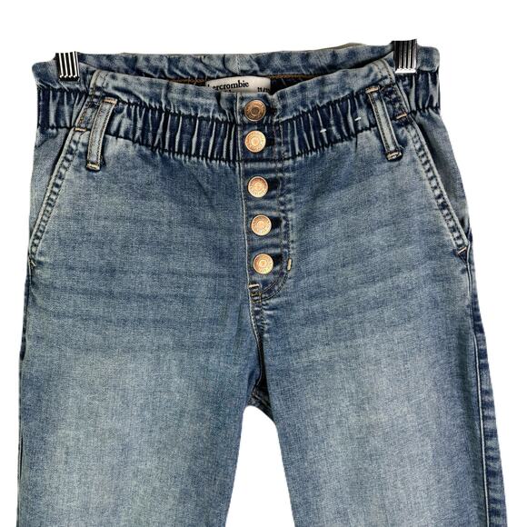 ABERCROMBIE KIDS “High Rise Mini Mom Jean” Girls Size 11/12 - Picture 2 of 8